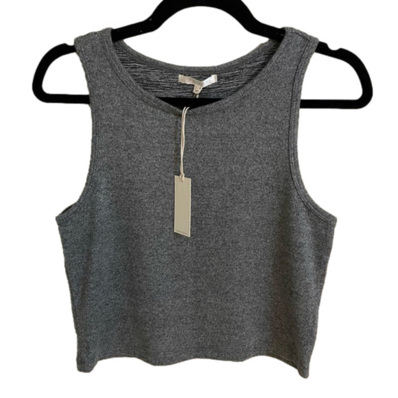 Z Supply Noah Soft Silky Tank Heather Black, Size L - Picture 5 of 10
